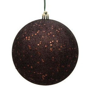  Vickerman 8" Chocolate Sequin Ball Christmas Ornament 