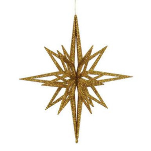  Vickerman 16" Gold Iridescent Star Christmas Ornament 