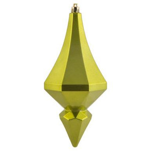 Vickerman 8" Lime Candy Finish Diamond Finial Christmas Ornament Pack of 2