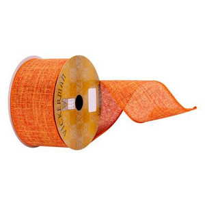 Vickerman 2.5" x 10 Yards Orange Burlap Ribbon