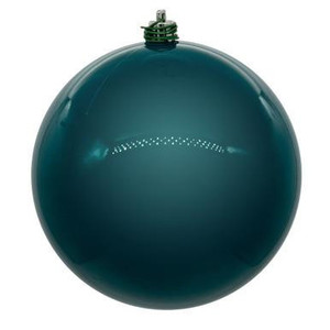 Vickerman 10" Dark Teal Pearl UV Drilled Ball Christmas Ornament 1 per bag