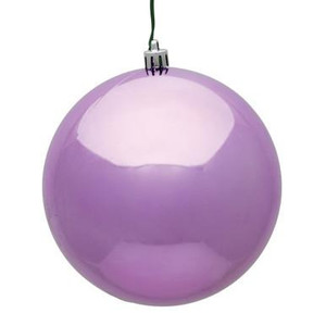 Vickerman 8" Orchid Shiny UV Treated Ball Christmas Ornament with Drilled and Wired Cap