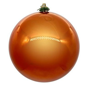 Vickerman 3" Burnish Orange Pearl UV Drilled Ball Christmas Ornament 12 per bag