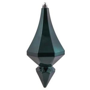 Vickerman 8" Sea Blue Candy Finish Diamond Finial Christmas Ornament Pack of 2
