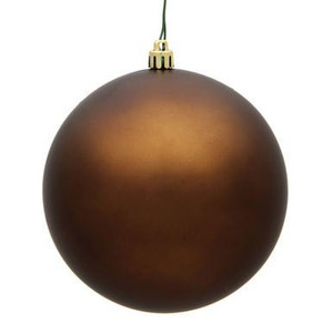  Vickerman 8" Mocha Matte Ball Christmas Ornament 