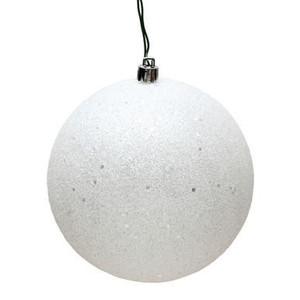 Vickerman 12" White Sequin Ball Christmas Ornament