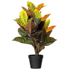  Vickerman 30" Artificial Croton Real Touch Potted Plant 