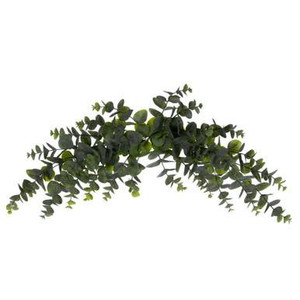 Vickerman 32" Artificial Green Spiral Euclyptus Crescent Swag