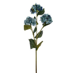 Vickerman 33" Sea Blue Artificial Hydrangea Spray with Three Flower Heads 2 per bag