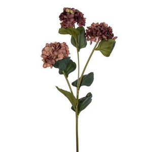 Vickerman 33" Coffee Artificial Hydrangea Spray with Three Flower Heads 2 per bag