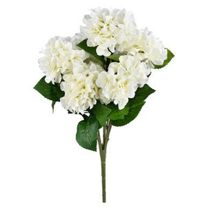 Vickerman 21" Artificial White Hydrangea Bush