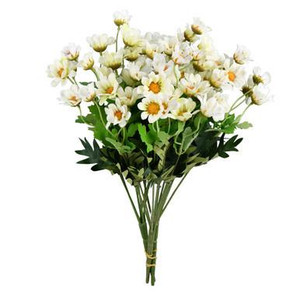  Vickerman 14.5" Artificial White Wild Daisy Bush Set of 3 