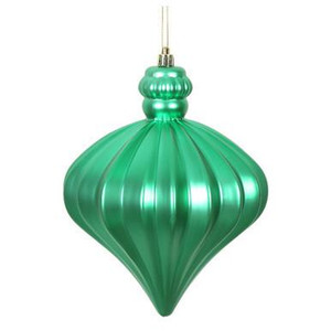  Vickerman 6" Seafoam Matte Onion Drop Christmas Ornament with drilled and wired caps 