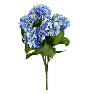 Vickerman 21" Artificial Blue Hydrangea Bush