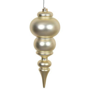  Vickerman 14" Champagne Matte Finial Christmas Ornament 