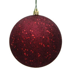 Vickerman 12" Burgundy Sequin Ball Christmas Ornament