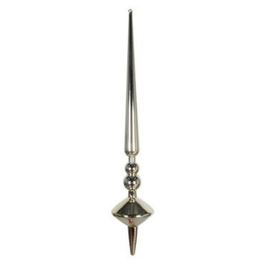 Vickerman 18" Champagne Shiny Cupola Finial Christmas Ornament Pack of 2
