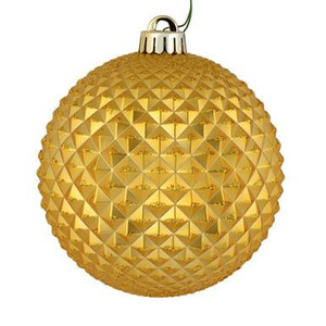 Vickerman 2.75" Honey Gold Durian Glitter Ball Christmas Ornament 12 per Bag