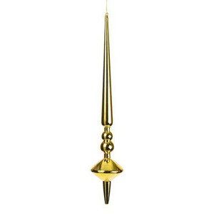  Vickerman 18" Gold Shiny Cupola Finial Christmas Ornament Pack of 2 