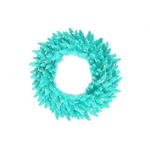 Vickerman 48" Aqua Fir Artificial Christmas Wreath Aqua Dura-Lit LED lights