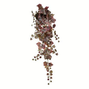 Vickerman 51" Artificial Burgundy Grape Leaf Ivy Hanging Bush