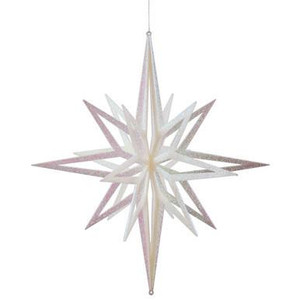 Vickerman 24" White Iridescent Star Christmas Ornament