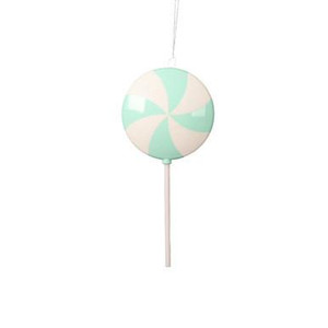  Vickerman 9" Seafoam Flat Round Lollipop 6 per bag 