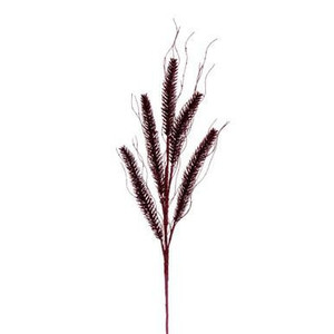Vickerman 30" Burgundy Wheat Glitter Spray 6 per bag