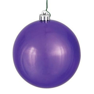 Vickerman 2.75" Plum Shiny Ball Christmas Ornament 12 per Bag
