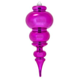  Vickerman 14" Fuchsia Shiny Finial Christmas Ornament 