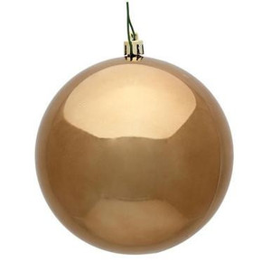 Vickerman 3" Mocha Shiny Ball Christmas Ornament 32 per Box