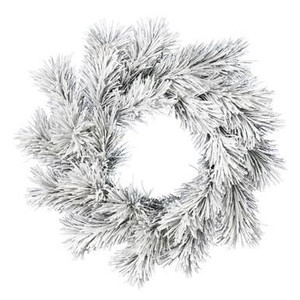  Vickerman 24" Frosted Beckett Pine Artificial Christmas Wreath Unlit 