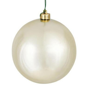 Vickerman 2.4" Champagne Shiny Ball Christmas Ornament 60 per Box