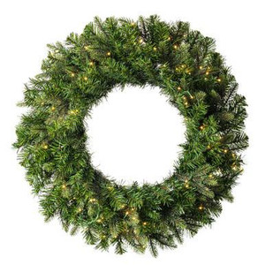  Vickerman 48" Douglas Fir Artificial Pre-Lit Wreath Warm White 3mm Low Voltage LED Wide Angle Lights 