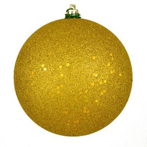  Vickerman 8" Medallion Gold Sequin Ball Christmas Ornament 