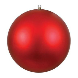 Vickerman 24" Giant Matte Red Ball Christmas Ornament UV Resistant