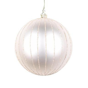  Vickerman MT211543D- 4" Oat Matte Glitter Ball Christmas Ornament 