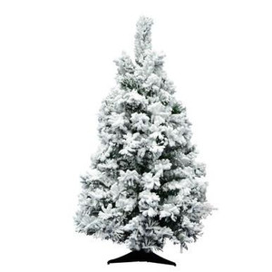 Vickerman A806340 36" Flocked Alaskan Christmas Tree Unlit