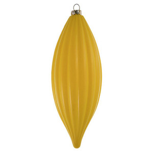  Vickerman M183278S 8" Yellow Shiny Line Finial 4/Bag
