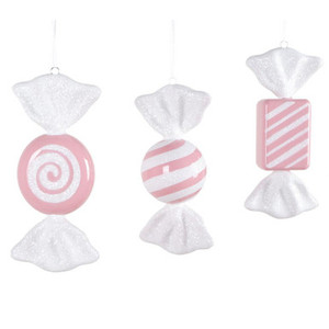 Vickerman MT227179 7.5"-8" Pstl Pink Candy Assortment 3/Bag