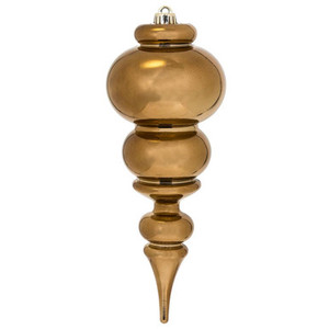 Vickerman N150676DSV 14" Mocha Shiny Finial UV Drilled
