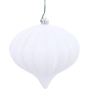 Vickerman N151211DSV 5.7" White Shiny Onion UV Drilled 3/Bag