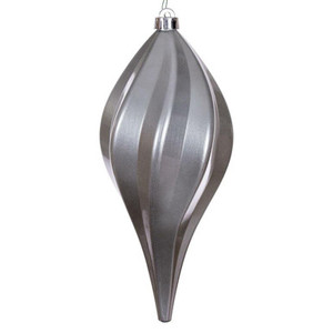 Vickerman N189687DCV 12" Pewter Candy Swirl Drop Drilled UV