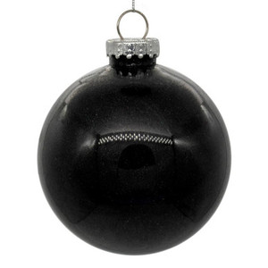 Vickerman N211517 6" Black Glitter Clear Ball 4/bag