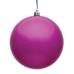  Vickerman N591270DCV 4.75" Fuchsia Candy Ball UV 4/Bag