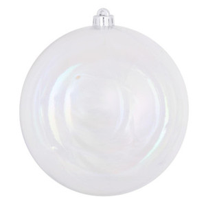 Vickerman N591500D 6" Clear Iridescent Ball Drilled 4/Bag
