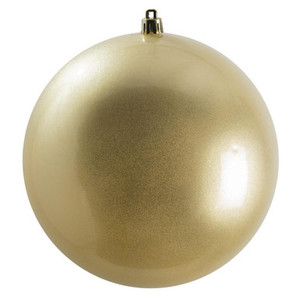 Vickerman N591538DCV 6" Champagne Candy Ball UV Drilled 4/Bag