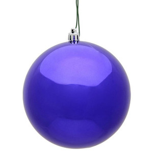 Vickerman N591566DSV 6" Purple Shiny Ball UV 4/Bag