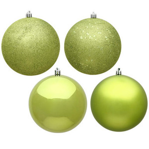  Vickerman N591573DA 6" Lime Ball 4 Finish Asst 4/Bag