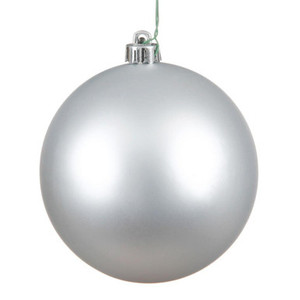 Vickerman N592507DMV 10" Silver Matte Ball UV Drilled Cap